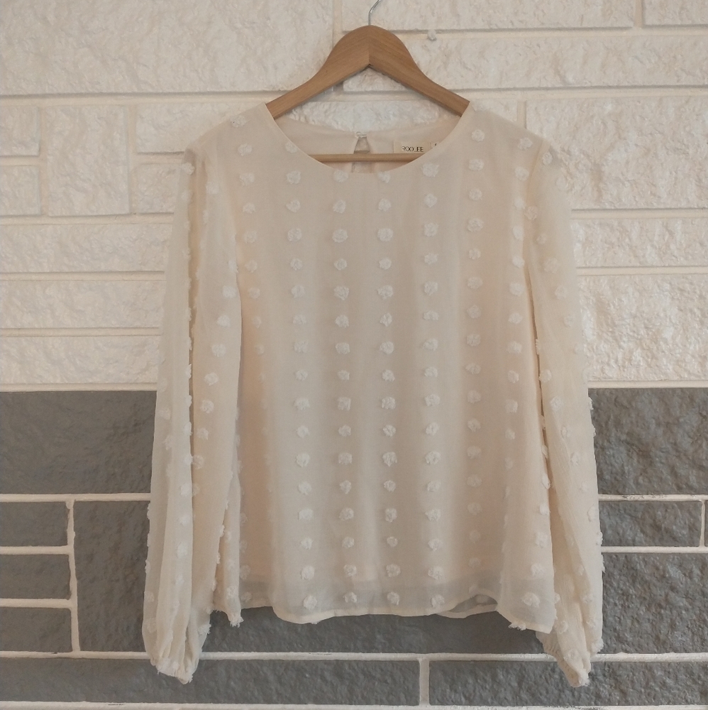 NWT Roolee Cream Blouse